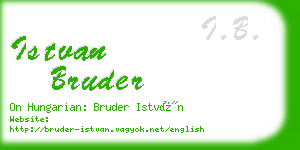 istvan bruder business card